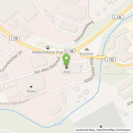 Standortübersicht der Tankstelle Aral Tankstelle in 51645 Gummersbach