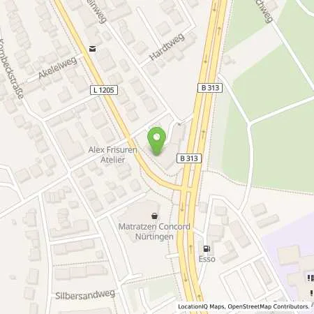 Standortübersicht der Tankstelle Esso Tankstelle in 72622 NUERTINGEN