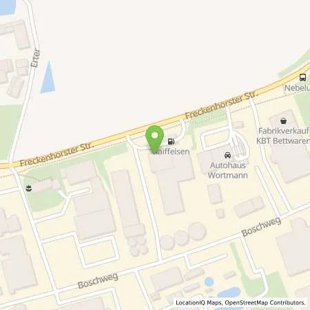 Standortübersicht der Tankstelle Raiffeisen Münster LAND eG in 48351 Everswinkel