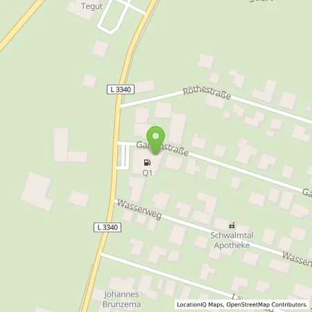 Standortübersicht der Tankstelle Q1 Tankstelle in 34637 Schrecksbach