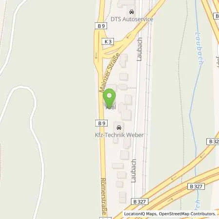 Standortübersicht der Tankstelle Aral Tankstelle in 56075 Koblenz