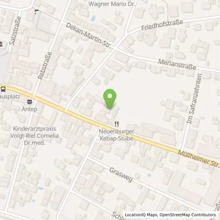 Standortübersicht der Tankstelle Shell Neuenburg Bahnhofstr. 1 A in 79395 Neuenburg