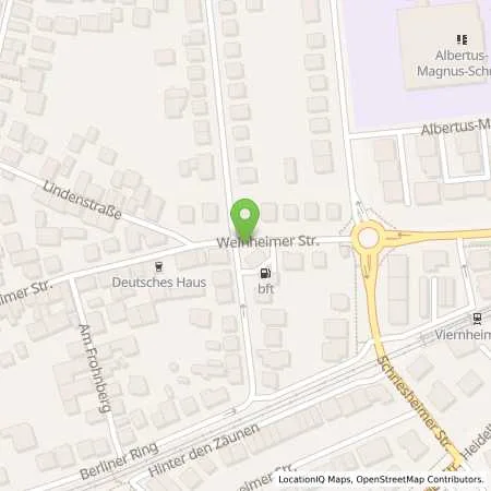 Standortübersicht der Tankstelle BFT-Tankstelle Stockert in 68519 Viernheim