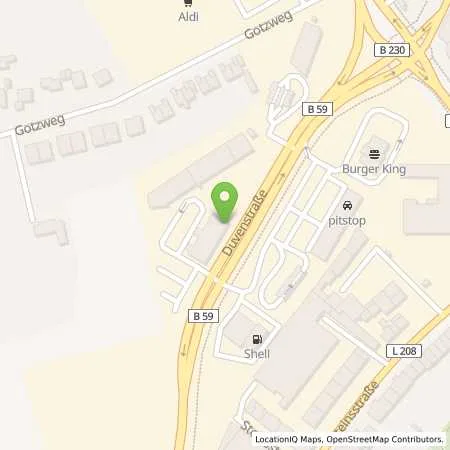 Standortübersicht der Tankstelle Shell Moenchengladbach Duvenstr. 339 in 41238 Moenchengladbach