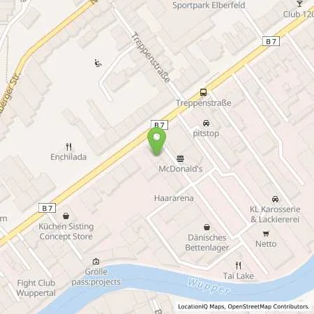 Standortübersicht der Tankstelle Melanie Groß in 42117 Wuppertal
