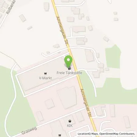 Standortübersicht der Tankstelle V-Markt Peiting in 86971 Peiting