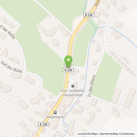 Standortübersicht der Benzin-Super-Diesel Tankstelle: star Tankstelle in 32689, Kalletal