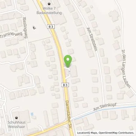 Standortübersicht der Tankstelle JET HEPPENHEIM DARMSTAEDTER STR. 81-83 in 64646 HEPPENHEIM