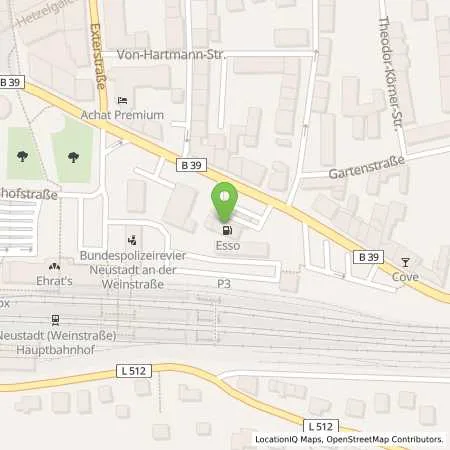 Standortübersicht der Tankstelle Esso Tankstelle in 67434 NEUSTADT
