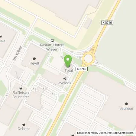 Standortübersicht der Tankstelle TotalEnergies Truckstop Rastatt Nord in 76437 Rastatt