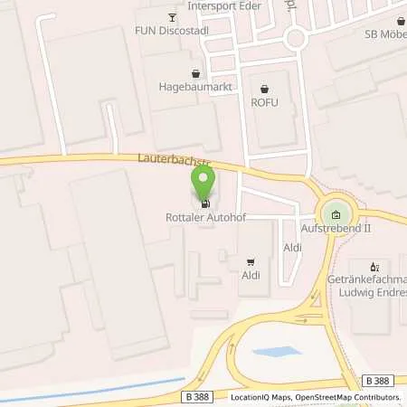 Standortübersicht der Tankstelle Rottaler Autohöfe Kurt Lehner in 84307 Eggenfelden