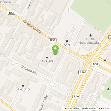 Standortübersicht der Tankstelle Shell Koeln Venloer Str. 166 in 50823 Koeln