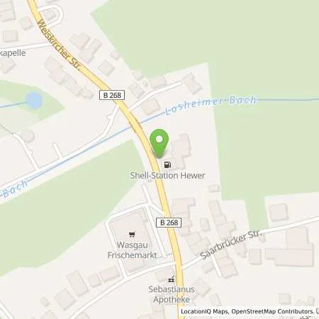 Standortübersicht der Tankstelle Shell Wadern Saarbruecker Str. 3 in 66687 Wadern