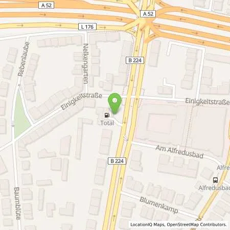 Standortübersicht der Tankstelle TotalEnergies Essen in 45133 Essen