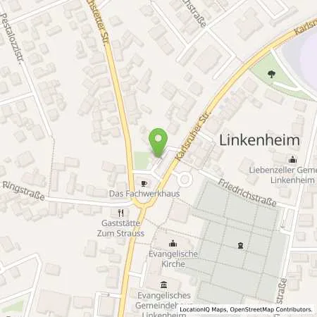 Standortübersicht der Tankstelle TotalEnergies Linkenheim-Hochstetten in 76351 Linkenheim-Hochstetten