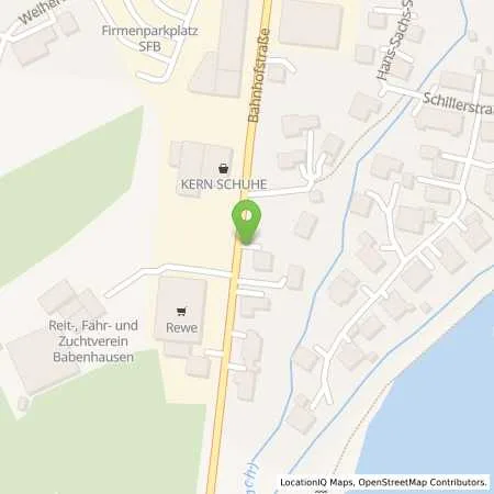 Standortübersicht der Tankstelle Shell Babenhausen Bahnhofstr. 7 in 87727 Babenhausen
