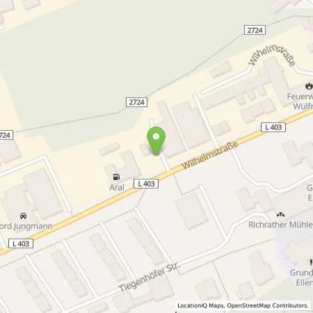 Standortübersicht der Tankstelle Aral Tankstelle in 42489 Wülfrath