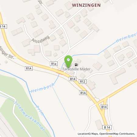 Standortübersicht der Benzin-Super-Diesel Tankstelle: Tankstelle Werner Mäder in 78554, Aldingen