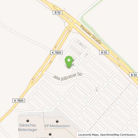 Standortübersicht der Benzin-Super-Diesel Tankstelle: Supermarkt-Tankstelle PLAUEN ALTE JOESSNITZER STR. 30 in 08525, PLAUEN