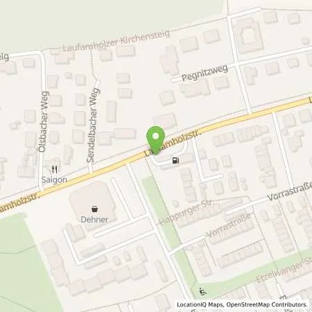 Standortübersicht der Tankstelle TotalEnergies Nuernberg in 90482 Nuernberg