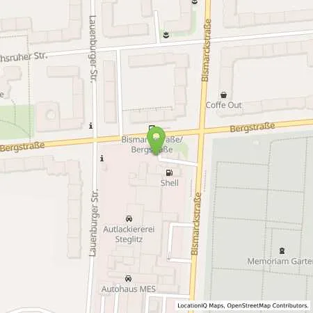 Standortübersicht der Tankstelle Shell Berlin Bergstr. 31/32 in 12169 Berlin