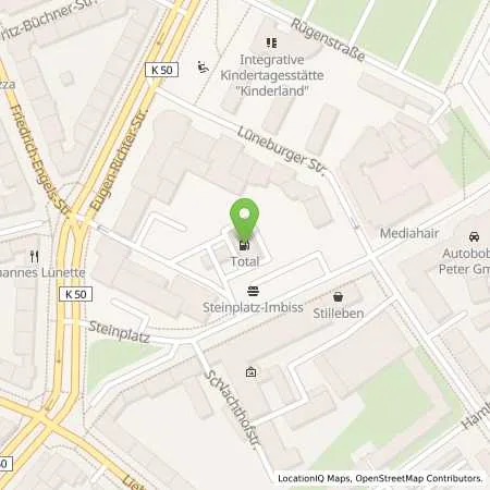 Standortübersicht der Tankstelle TotalEnergies Erfurt in 99085 Erfurt