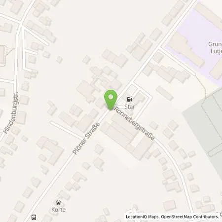Standortübersicht der Tankstelle star Tankstelle in 24321 Lütjenburg