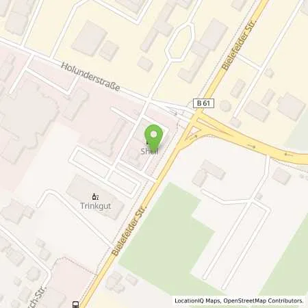 Standortübersicht der Tankstelle Shell Rheda-Wiedenbrück Bielefelder Str. 145 in 33378 Rheda-Wiedenbrück