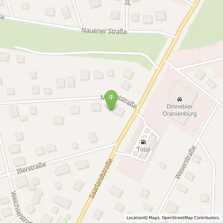 Standortübersicht der Tankstelle TotalEnergies Oranienburg in 16515 Oranienburg