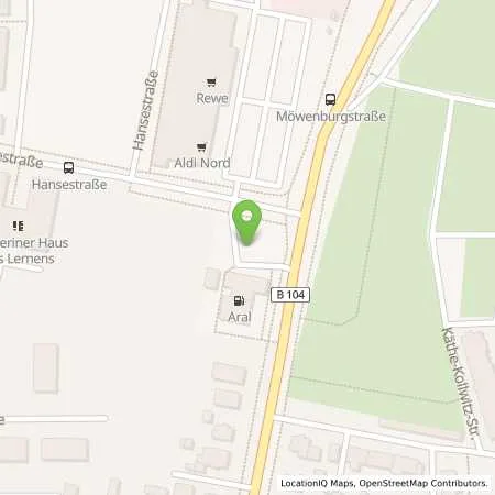 Standortübersicht der Tankstelle Aral Tankstelle in 19055 Schwerin