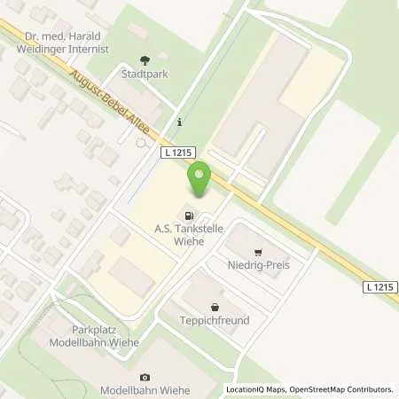 Standortübersicht der Tankstelle AS Tankstelle Wiehe in 06571 Wiehe