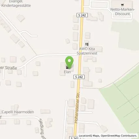 Standortübersicht der Tankstelle Elan Limbach-Oberfrohna in 09212 Limbach-Oberfrohna