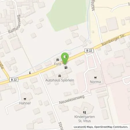 Standortübersicht der Tankstelle Shell Burgebrach Bamberger Str. 8 in 96138 Burgebrach