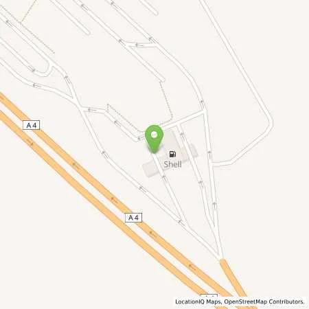 Standortübersicht der Tankstelle Shell Hoersel A4 Hoerselgau Nord in 99880 Hoersel