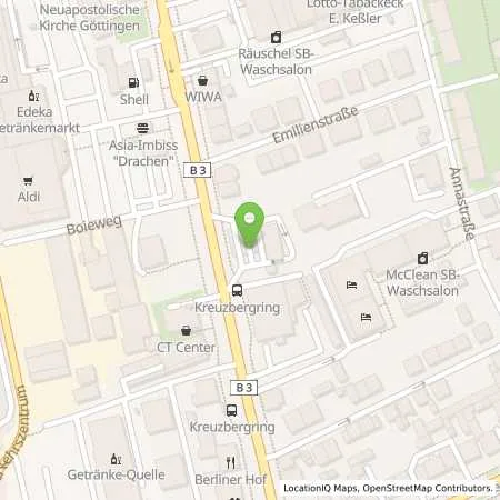 Standortübersicht der Tankstelle Aral Tankstelle in 37075 Göttingen