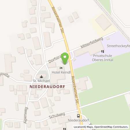 Standortübersicht der Benzin-Super-Diesel Tankstelle: TotalEnergies Niederaudorf in 83080, Niederaudorf