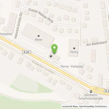 Standortübersicht der Tankstelle Esso Tankstelle in 37154 NORTHEIM