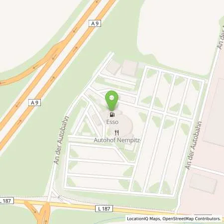 Standortübersicht der Tankstelle Esso Tankstelle in 06231 NEMPITZ / BAD DUERRENBERG