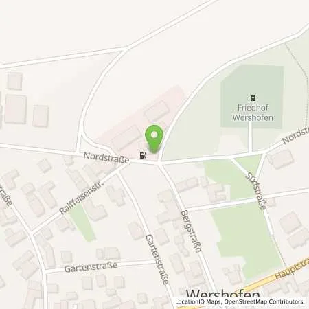 Standortübersicht der Tankstelle Raiffeisen Rhein-Ahr-Eifel Handelsgesellschaft mbH in 53520 Wershofen