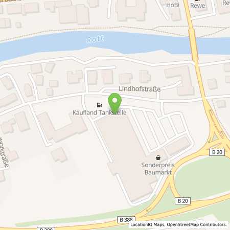 Standortübersicht der Benzin-Super-Diesel Tankstelle: Kaufland Tankstelle Kurt Eibl in 84307, Eggenfelden