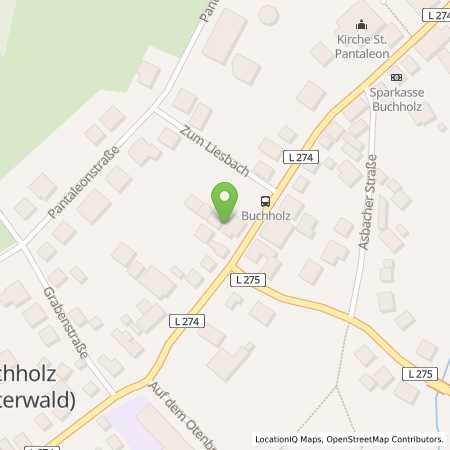 Standortübersicht der Benzin-Super-Diesel Tankstelle: T Buchholz in 53567, Buchholz