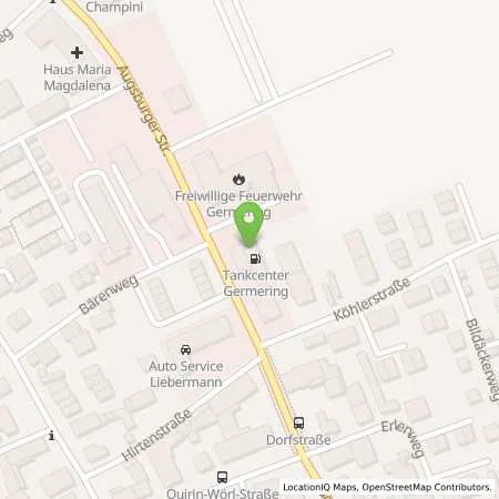 Standortübersicht der Tankstelle Tankcenter Germering in 82110 Germering