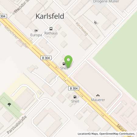 Standortübersicht der Benzin-Super-Diesel Tankstelle: Shell Karlsfeld Muenchner Str. 163 in 85757, Karlsfeld