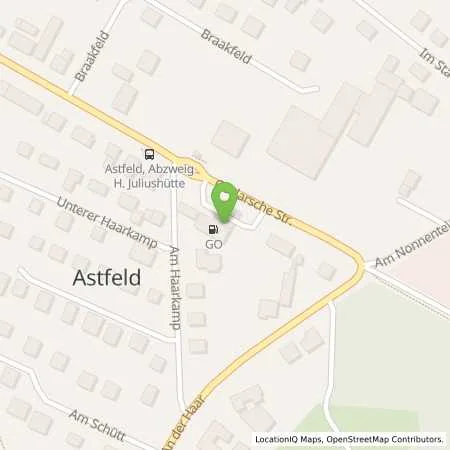 Standortübersicht der Tankstelle Tankstelle Langelsheim-Astfeld in 38685 Langelsheim (Astfeld)