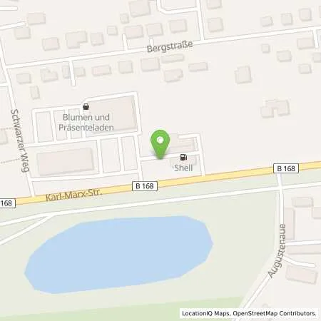 Standortübersicht der Tankstelle Shell Muencheberg Karl-Marx-Str. 40 in 15374 Muencheberg