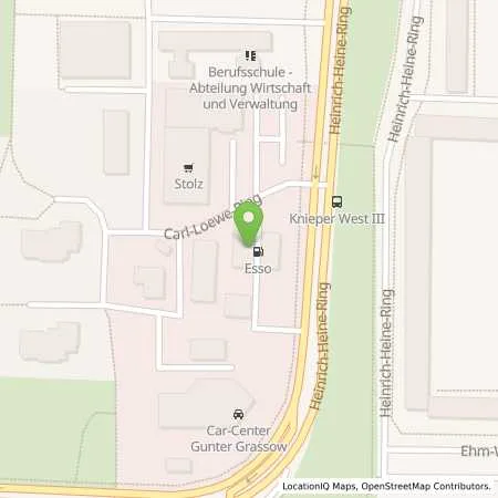 Standortübersicht der Tankstelle Esso Tankstelle in 18435 STRALSUND