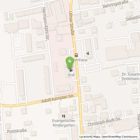 Standortübersicht der Benzin-Super-Diesel Tankstelle: Aral Tankstelle in 89257, Illertissen