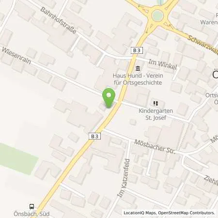 Standortübersicht der Tankstelle TotalEnergies Achern in 77855 Achern