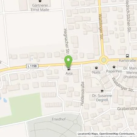 Standortübersicht der Tankstelle AVIA Tankstelle in 71394 Kernen (Rommelshausen)