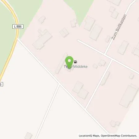 Standortübersicht der Tankstelle Middeke GmbH in 37696 Marienmünster